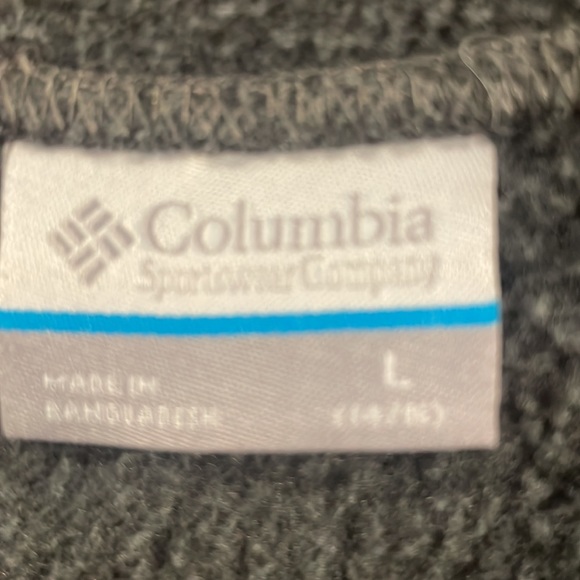 Columbia fleece jacket hood full zipper charcoal gray size L unisex - Picture 11 of 12